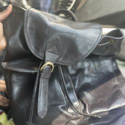 Leather backpack 