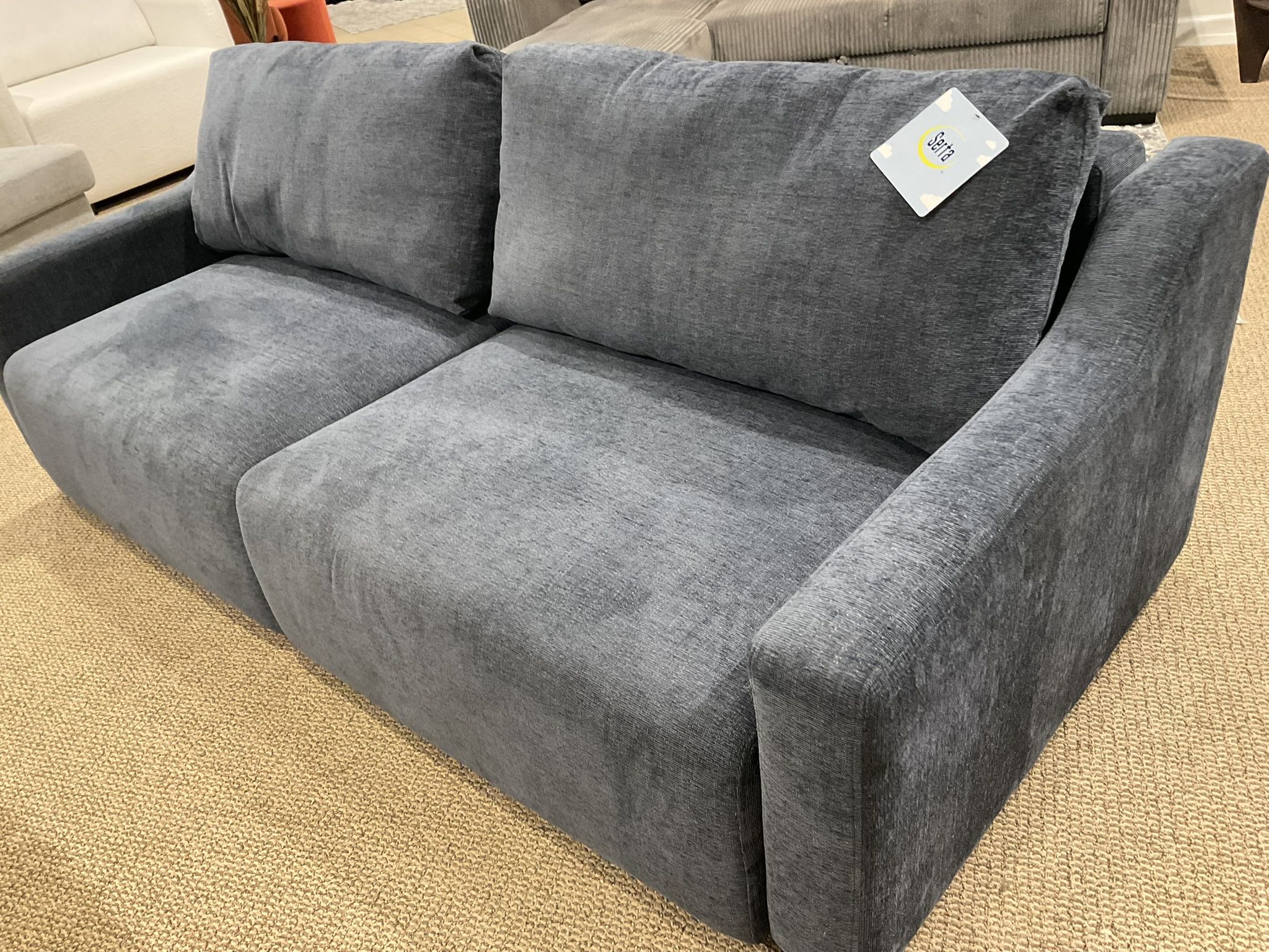 Glenmont Grey Fabric 90" Convertible Futon Sleeper Sofa Bed