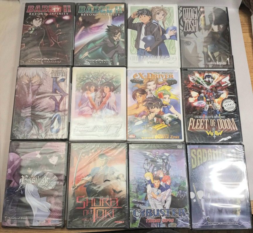 Anime DVD Lot x12 New Sealed Voltron Babel 2 Otogi Zoshi Kyo Figure 17 + More