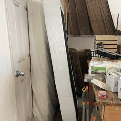 Box Spring And Single Bed Mattress 