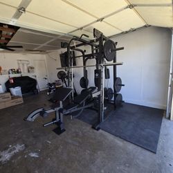 Smith Machine 2001 | Multi-Use Adj Bench | Gym Equipment | Fitness | Squat Rack | Excercise |🔴WEIGHTS AND BARBELL SOLD SEPARATELY 🔴 FREE DELIVERY 🚚