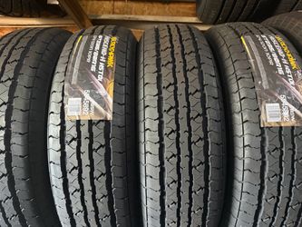 (4) ST 235/80R16  SET OF NEW TIRES BLACKHAWK 40.000 MILES !! INSTALLED AND BALANCE !