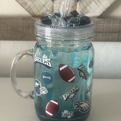 Philadelphia Eagles Football 20oz Snow Globe Tumbler With Handle