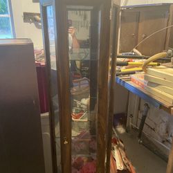 Antique Wood/Glass Cabinet