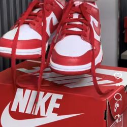 Red White Dunks 