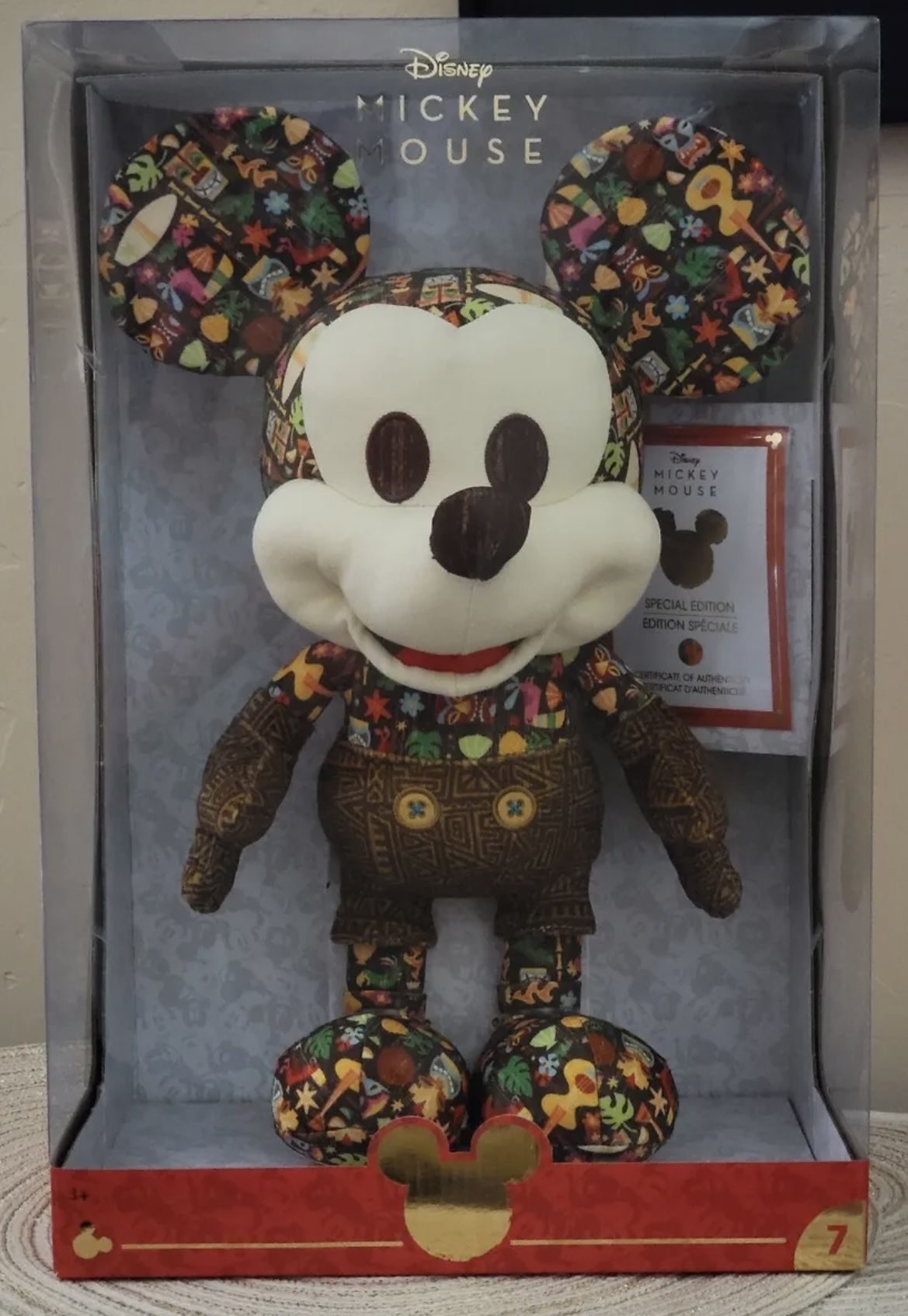 Tiki Mickey Mouse 16” Plush *BRAND NEW MINT* Amazon Exclusive Disney’s Year of the Mouse July Collector