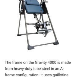 Ironman gravity 4000 inversion table 