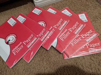 New office supplies. Ruled paper and address labels