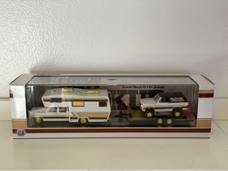 M2 Machines CHASE Chevy Truck & Camper Diecast Set