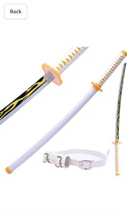Demon Slayer Sword ( Lightning Boy ) Bamboo Cosplay Sword