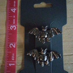 Metal Bat Hair Clips