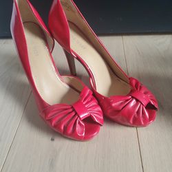 Nine West Red Heels Size 6.5