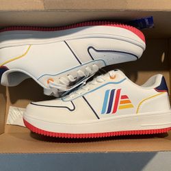 Aldi Gear Ladies Sneakers *BRAND NEW MINT* Women Size 6 Aldi Force Shoes Memory Foam White Blue Red