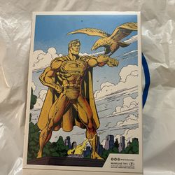Limited edition Superman Centinnial Park tribute Statue Golden. 