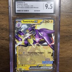 Pokemon Graded Slab CGC 9.5 Toxtricity #215 Illustration Contest Winner 2024 