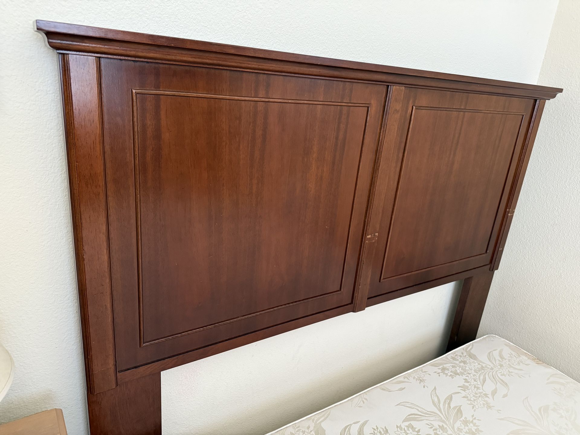 Headboard Queen Size Wood With Metal Frame