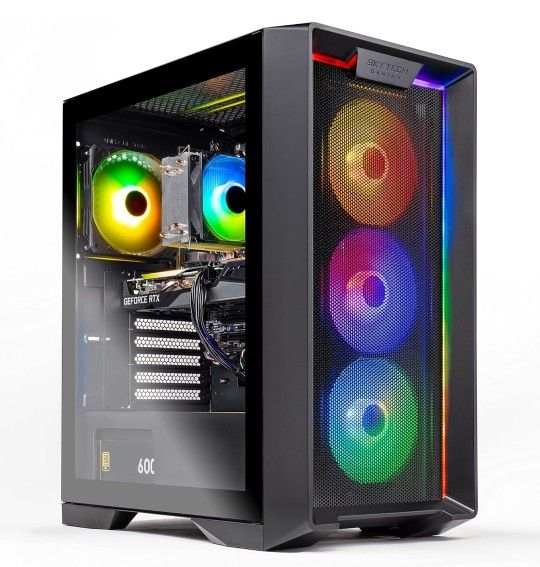 Skytech Gaming Nebula Gaming PC Desktop – Intel Core i5 13400F 2.5 GHz, NVIDIA RTX 4060, 1TB NVME SSD, 16GB DDR4 RAM 3200, 650W Gold PSU, 11AC Wi-Fi, 