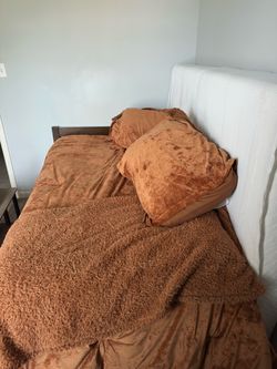 MOVING SALE — BED FRAME + 3 MATTRESSES — $75