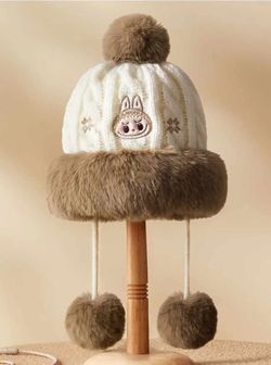 Warm Fluffy Holiday Series- LABUBU Plush Hat