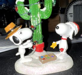 RETIRED  DEPT 56 Peanuts Spike & Snoopy’s Christmas Cactus Adapter Paint Repair