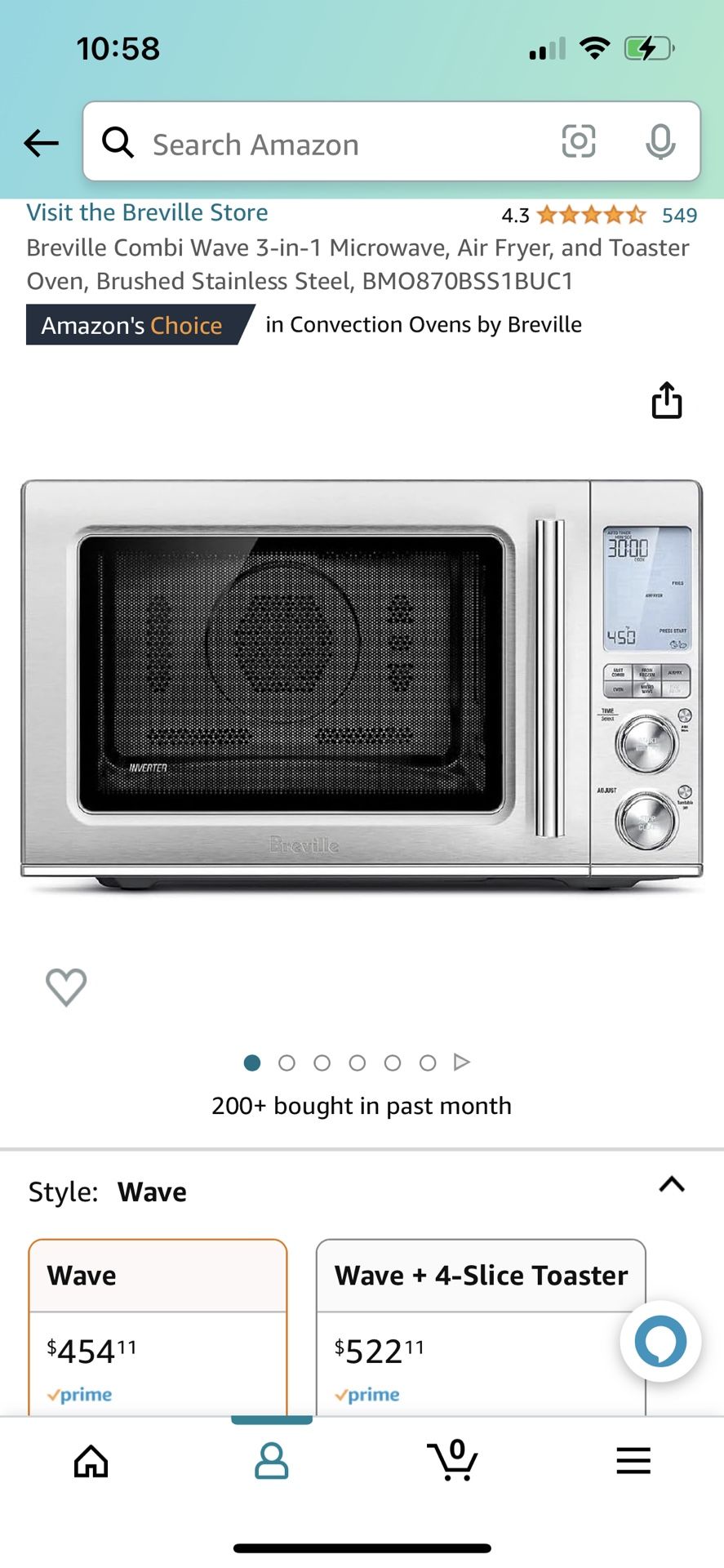 Breville 3-in-1 Microwave, Air Fryer, Toaster Oven 20% off