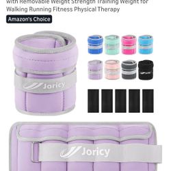 Adjustable Ankle Weights for Women Men 5 LBS 1Pair Wrist Leg Arm Weights with Removable Weight Strength Training Weight for Walking Running Fitness