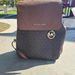MICHAEL KORS Backpack Rucksack Leather Camel Total Pattern Used