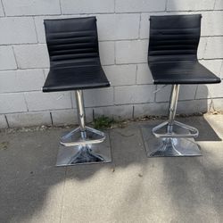 Set Of Adjustable Bar Stools 