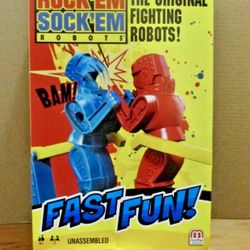 Mattel Games ROCKEM SOCKEM ROBOTS Retro Classic Toy Travel Small Size New