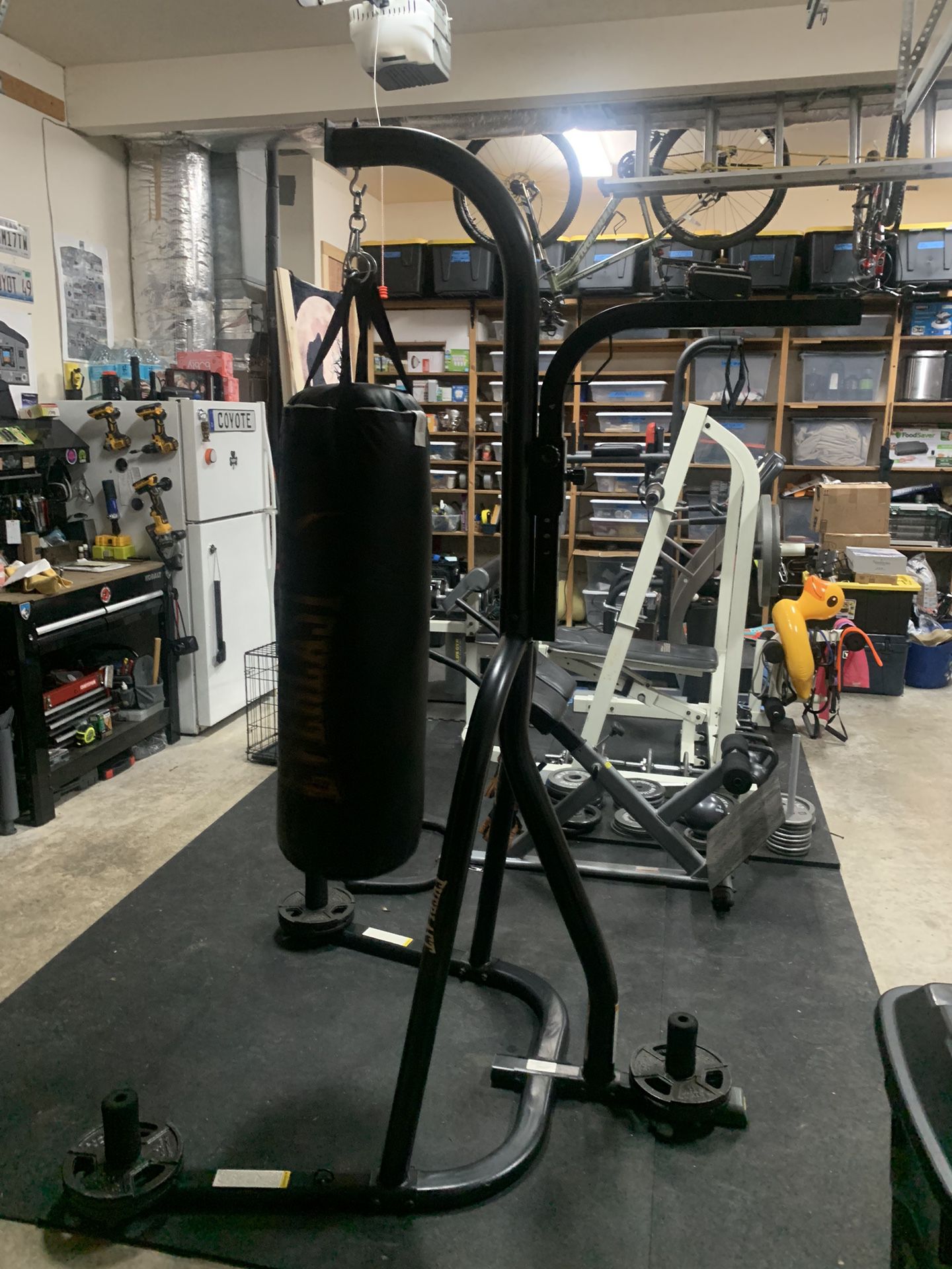 Everlast Heavy Bag Rack With Heavy Bag And Including Speed Bag Option (Like New)