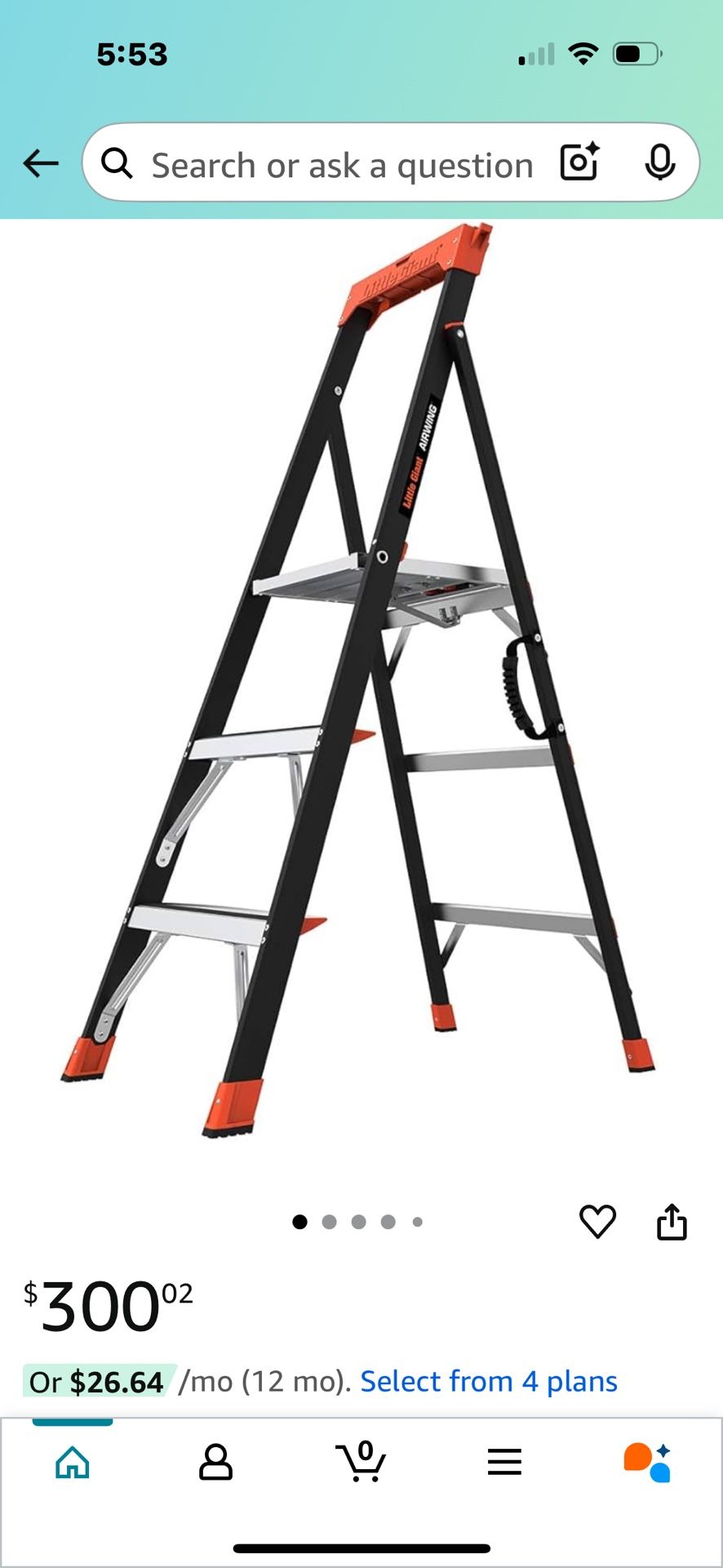 Little Giant 5’ Airwing Step Ladder