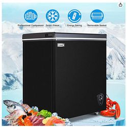 5.0 Cubic Chest Freezer - Compact Deep Freezer with Top Open Door and  Removable Storage Basket, 7 Gears Temperature Control, Energy Saving, for  Office Dorm or Apartment 
