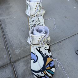 Lotus Salomon 142 Snowboard, boots, bindings