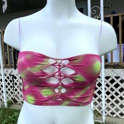 Handmade Braided Crop Top- L/XL