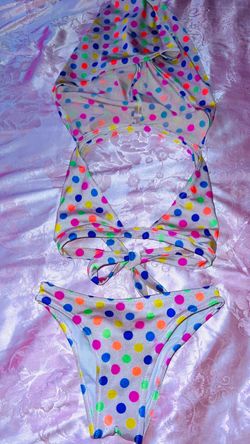 Colorful Polka Dot Two-Piece Bikini Set