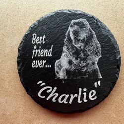Slate Pet Memorial Coaster 