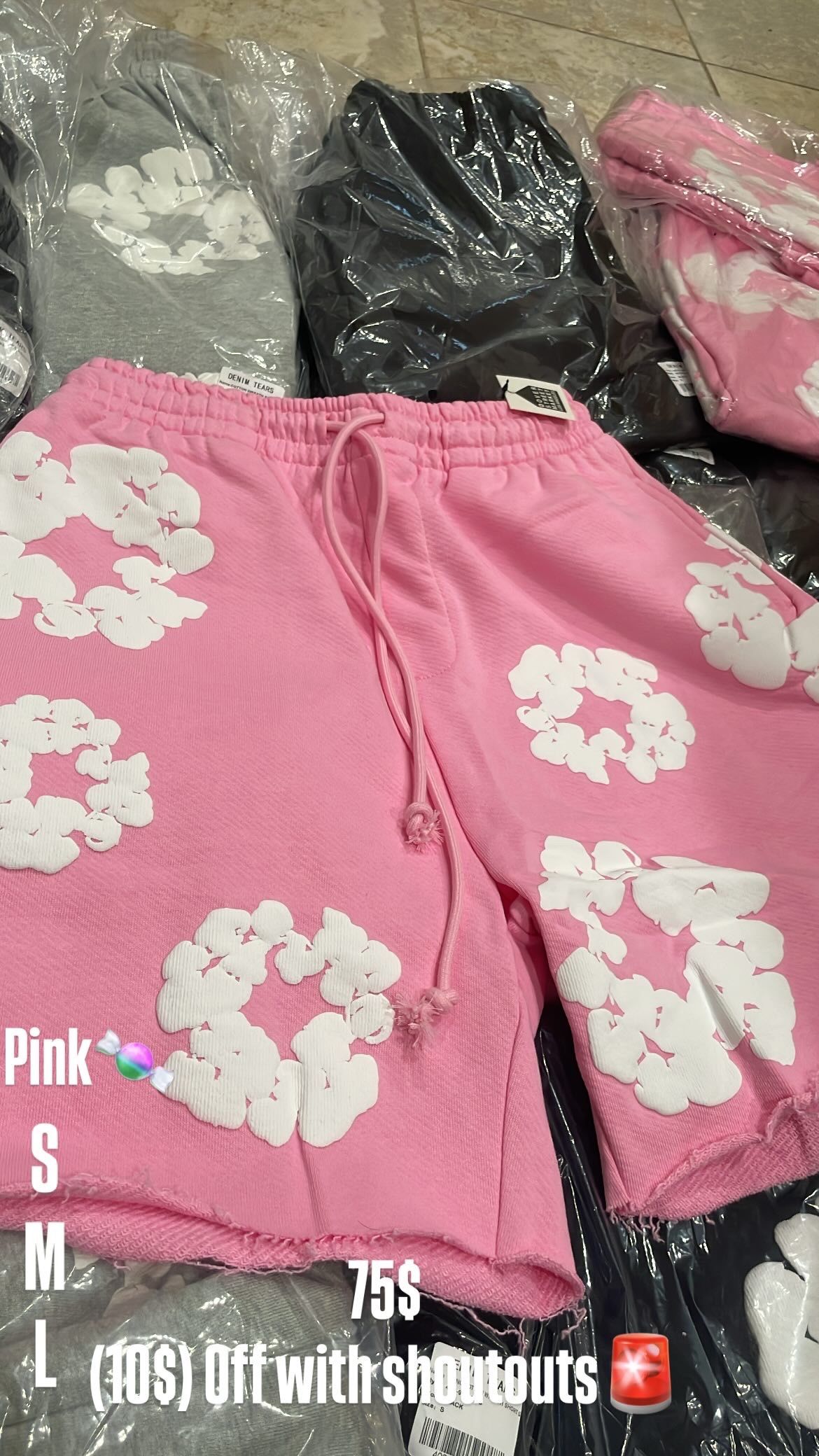 Pink Denim Shorts