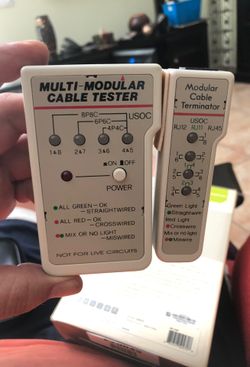 MULTI-MODULAR CABLE TESTER with MODULAR CABLE TERMINATOR