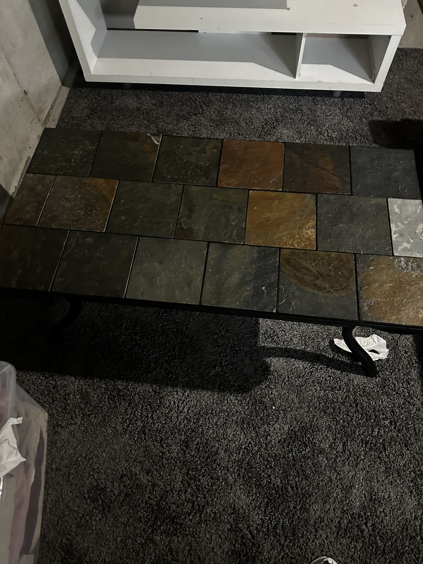 Two Recliner Couches And Tile Table 