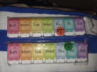 7-Day Pill Organizer, Travel Medicine Box, $5 Each