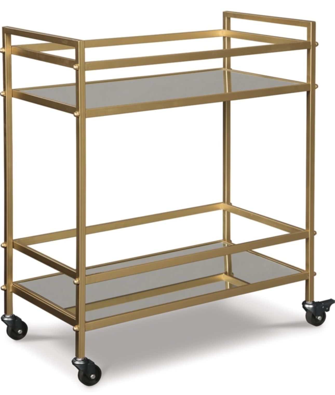 Gold Mirrored Bar Cart