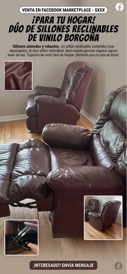 Par de sillones reclinables