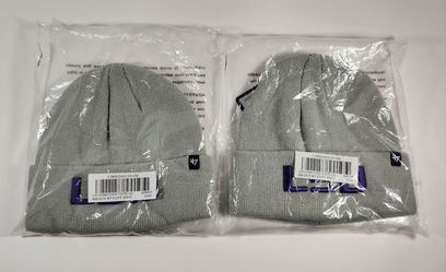 LOT OF 2 NEW LSU TIGERS ’47 BRAND GRAY CUFF KNIT CAP