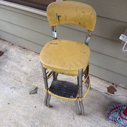 vintage cosco stool with pull-out steps