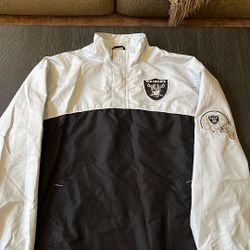 Las Vegas Raiders Football Quarter Zip Windbreaker 