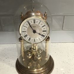 Vintage Staiger Quartz Pendulum Desk Table Mantle Dome Clock