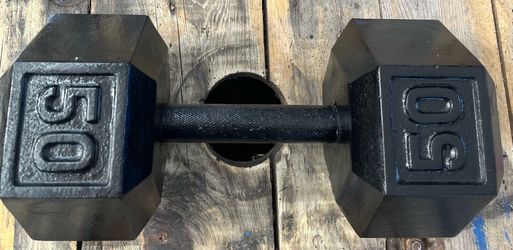 CAP Barbell 50lb Dumbbell Weights with Comfort Grip Single