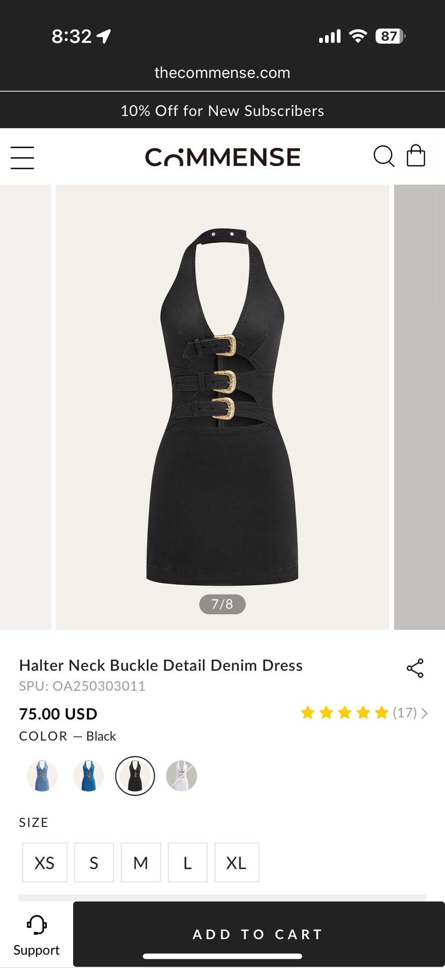 Jean Dress  Size Large 