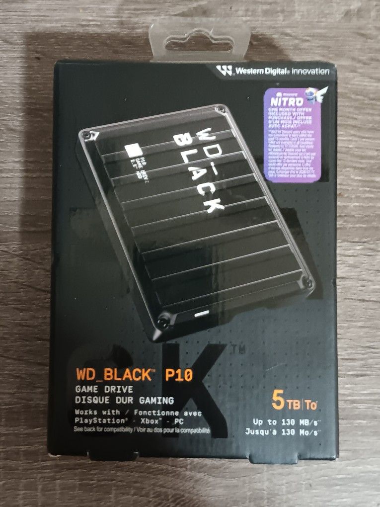 WD_BLACK P10 HDD 2.5 HIGH PERFORMANCE GAME DRIVE.