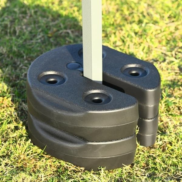 9.5 in. x 9.5 in. x 2.75 in. PE Foot Pads Water Filled Weight Plates for Canopy Tent (Set of (6)